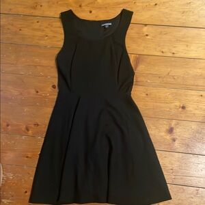 Express Black Sleeveless A-Line Mini Dress